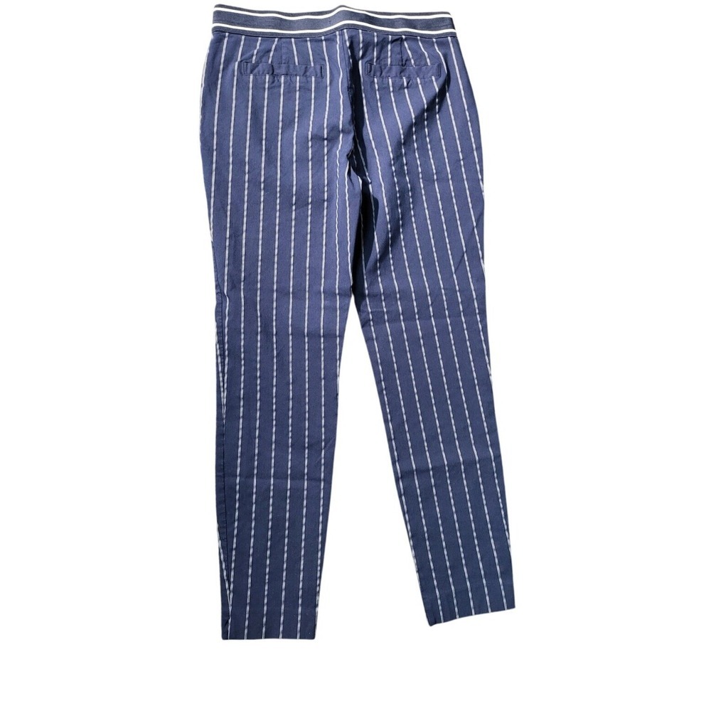 Y2K Maurices Pinstripe Pants Career Casual Stretch Blue White Size 16 - Picture 2 of 8